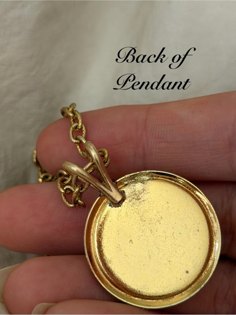 Vintage Gold-Tone Chanel Interlocking CC Pendant Necklace - Picture 13 of 17